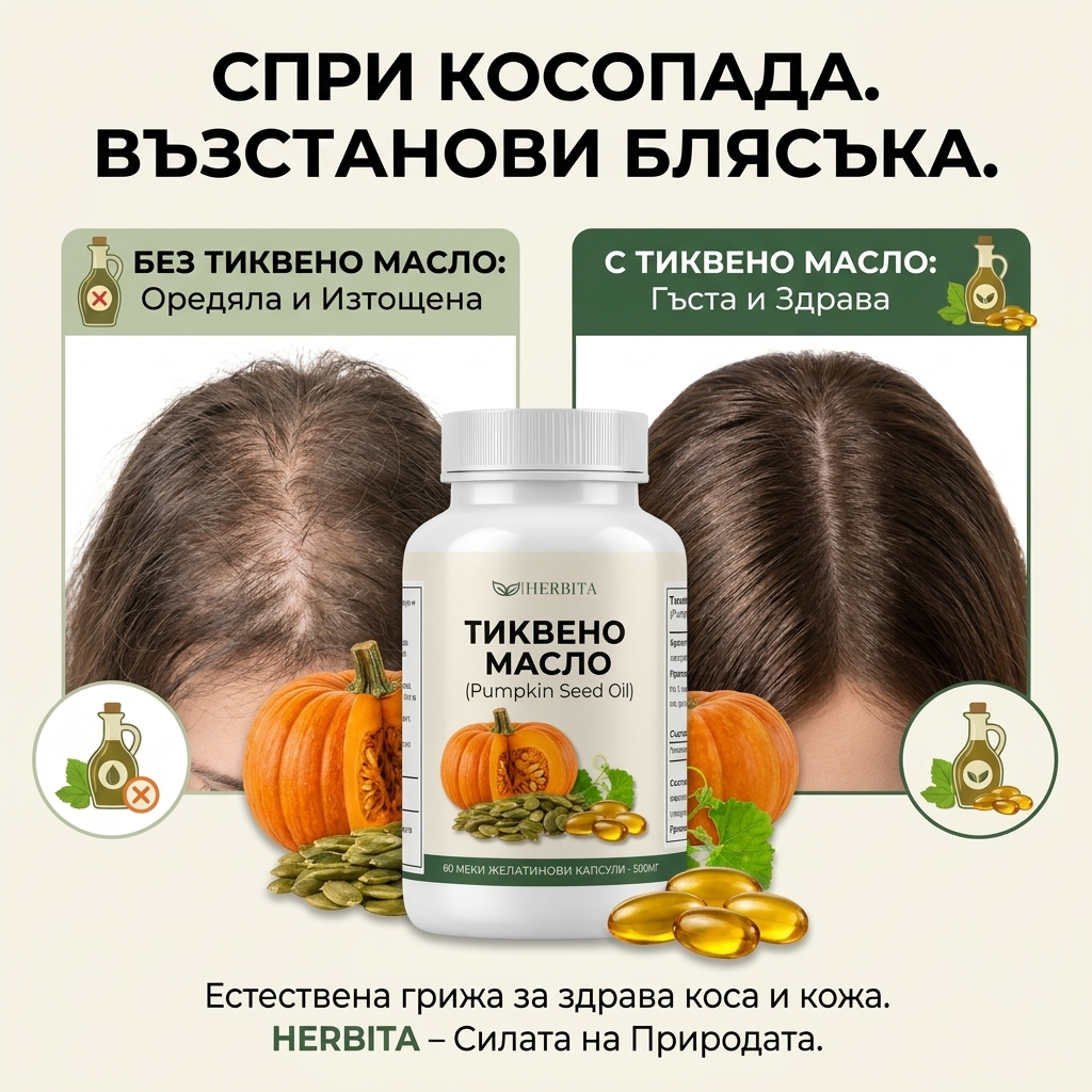 Тиквено Масло - За простата, чести позиви и косопад