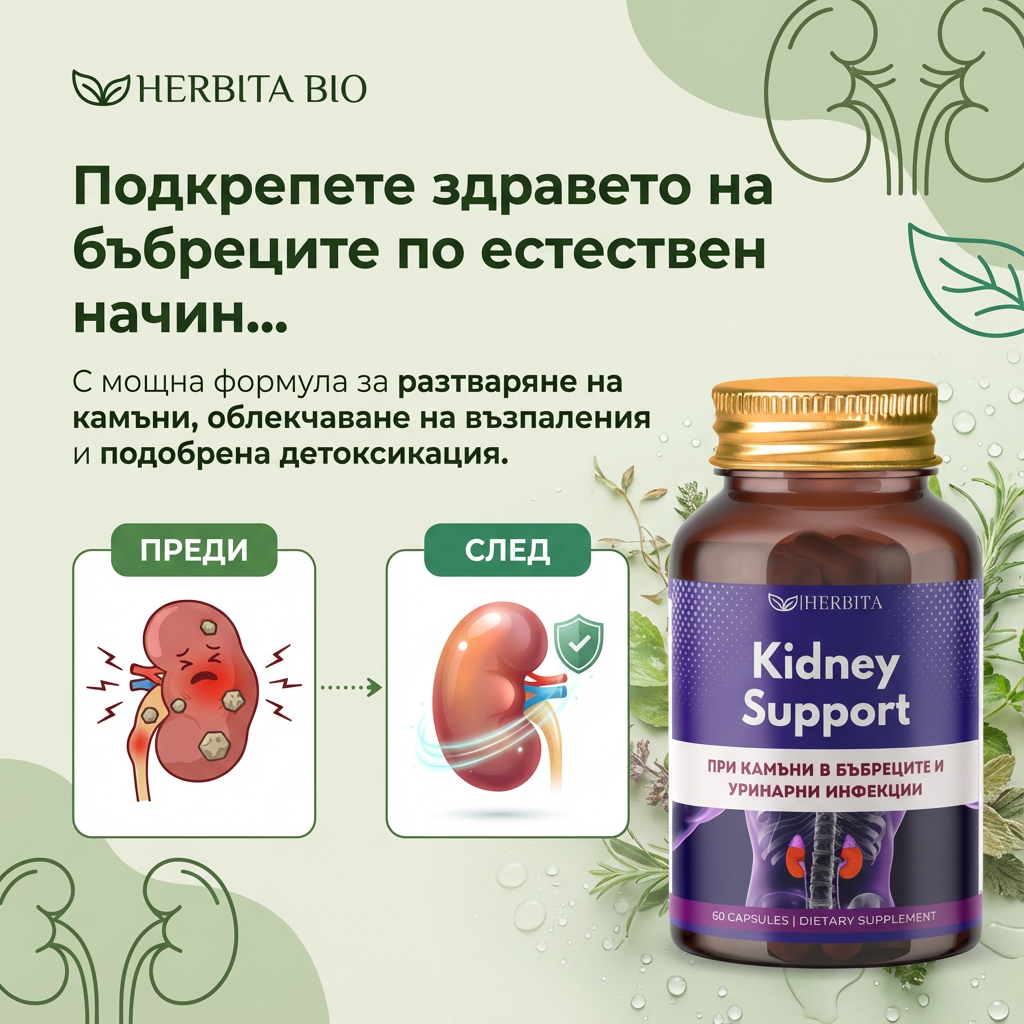 Kidney Support - За камъни в бъбреците и уринарни инфекции