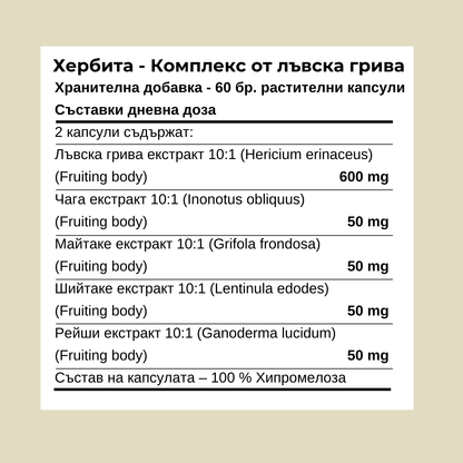 Lions Mane Complex - За Памет и мозъчна активност