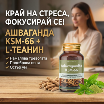 Ashwagandha KSM-66 - При стрес, тревожност и безсъние