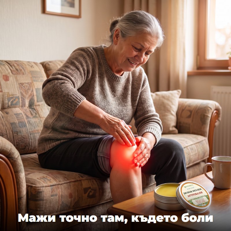 Масаж на коляното с АРТРОБАЛМ